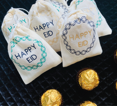 Eid Mubarak Muslin Bags | Salaam Cards | Party Favors