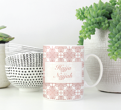 Customized Hajja Mug | Salaam Cards | Party Supplies