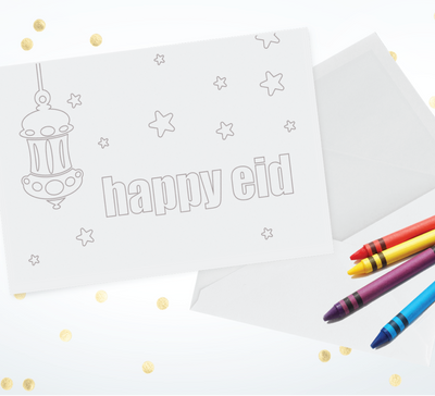 Eid Color-In Card Kid Activities | Salaam Cards | Party Supplies