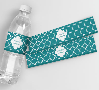 Ramadan Mubarak Waterbottle Wrapper | Salaam Cards | Party Supplies