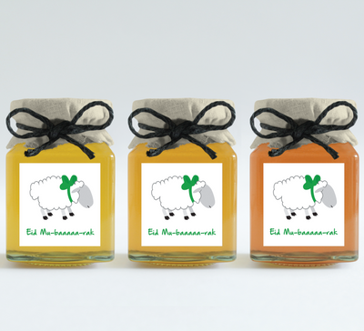 Eid Al Adha Sheep theme Favor Stickers | Salaam Cards | Party Supplies