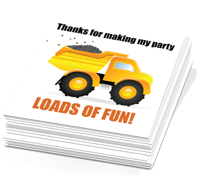Set of 10 Thanks for coming it was Loads of Fun Stickers (3 x3 inches) | Salaam Cards | Party Supplies