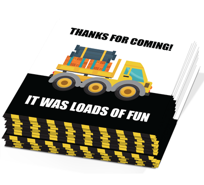 Thanks for coming it was loads of fun stickers and tags party favors | Salaam Cards