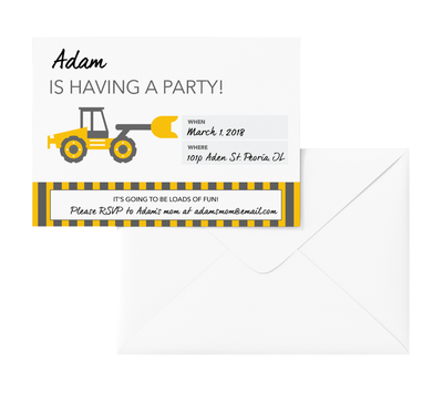 Set of 8 Kids Party Invitation Cards | Salaam Cards | Party Supplies